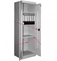 Архивный шкаф ШХА-900(40) разборный. Двери распашные